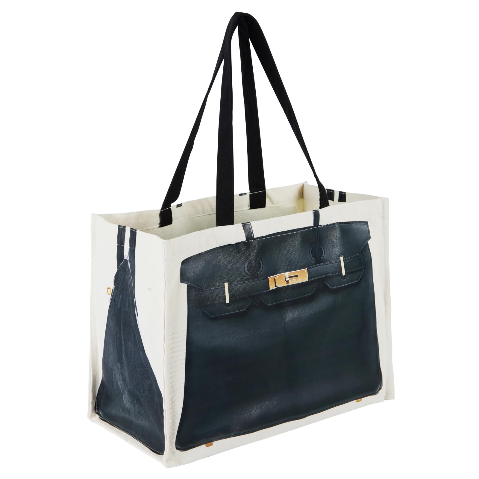 Chic Canvas Tote with Fashion-Inspired Print – Funny Gift Bag for Women, Stylish Holiday Present, Foldable Everyday Carryall