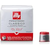 illy Coffee IperEspresso Capsules, Classico Medium Roast Coffee Pods, 100% Arabica, Premium Italian Blend, 18 Count, 1 Pack