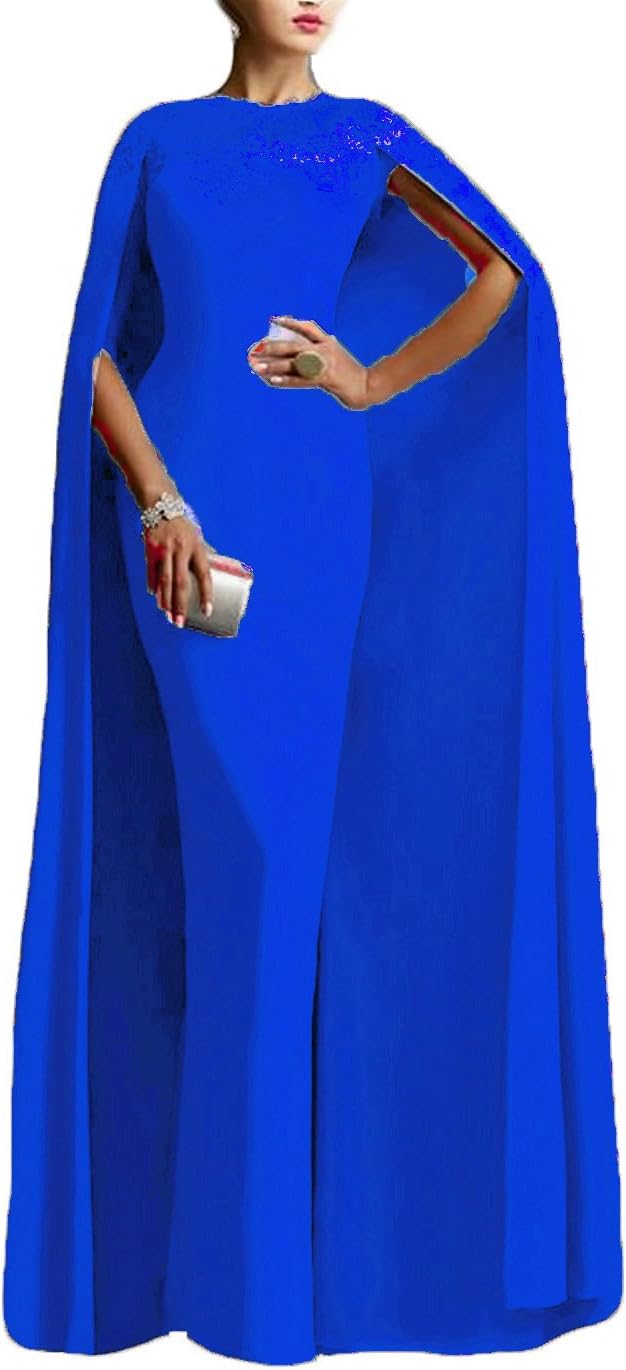 Ellenhouse Women's Long Mermaid Formal Gown Prom Evening Dresses With Cape El349