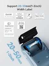 NIIMBOT B1 Label Maker Bluetooth Portable 20-50mm Tape Roll Blue view 2