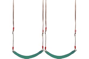 RedSwing Swing Seat for Kids outdoor with 57-86" Rope, Kids Safety Playground Swing Seat Replacement, Belt Swing, Heavy Duty, Green 2 Pcs