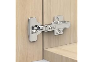 Chibery 10 Pack Full Overlay Soft Close Hinges, Self Closing Satin Nickel, 105 ° Open Angle 4D Adjustment, Speed Control, Cli