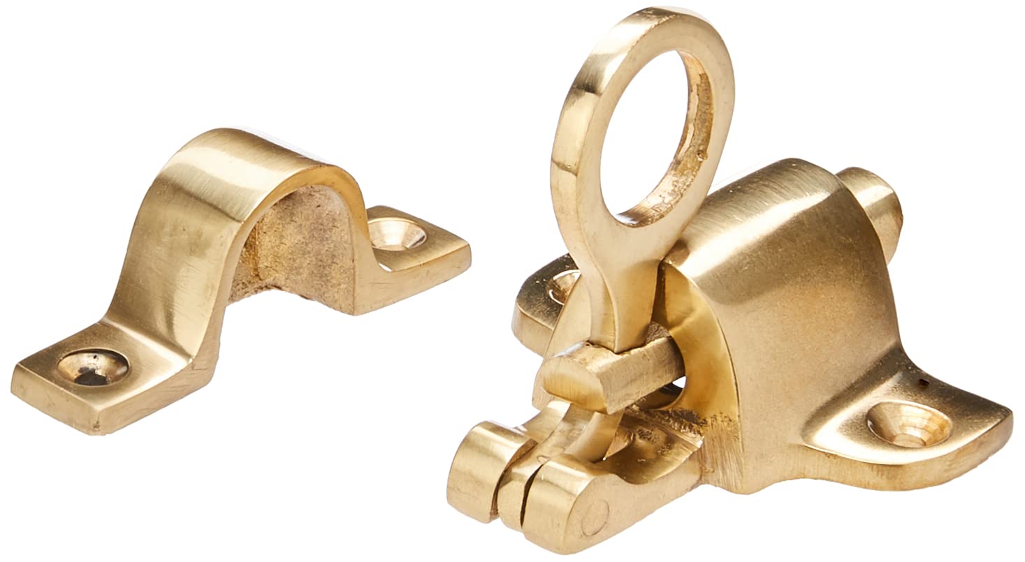 Merriway® BH01799 Fanlight Skylight Window Catch - Polished Brass