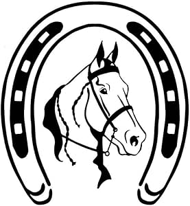 LXLZN Sticker De Carro Pegatinas De Pared Herradura Y Cabeza De Caballo