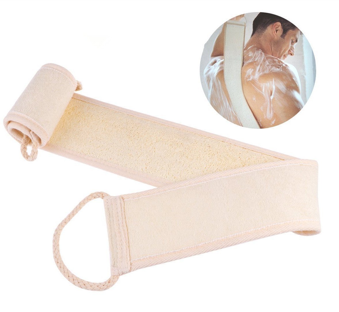 Rocita Esponja de Ducha Cepillo Lufa Loofah Estropajo Espalda Lavado de Cuerpo Baño 1 Unidad