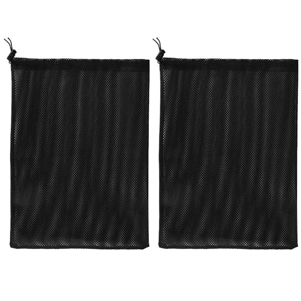 Tiardey 2PCS Black Pump Barrier Bag,Pump Filter Mesh Bag,Pond Pump Filter Bag,Pump Mesh Bag,Household Water Pump Filter Accessories (41 * 31cm)