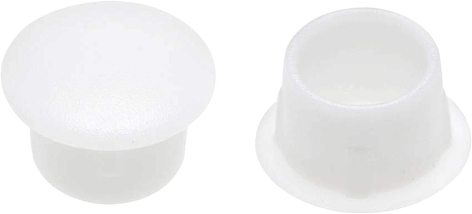 Insmartq Screw Cap Cover White 30 Pcs 10mm Dia Plastic Locking Hole Button Top Flush Type for Cabinet Cupboard Shelf
