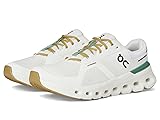On Men's Cloudrunner 2 Sneaker, White/Green, 12.5