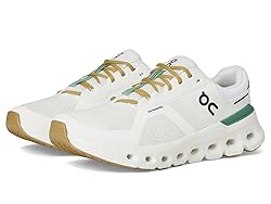 On Men's Cloudrunner 2 Sneaker, White/Green, 12.5