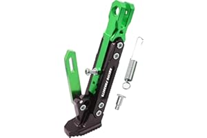 LHRLAOLIU Universal Motorcycle Kickstand Adjustable Foot Side Support Parking Kickstand for Electric Motorbike Parking Foot Side Support Stand (Green)