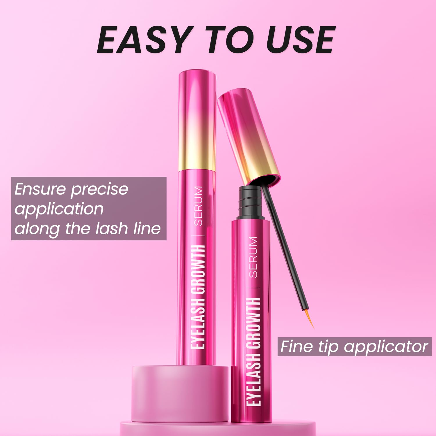 Sobetuar Eyelash Growth Serum Volumizing Lash Serum For Eyelash Growth Longer & Thicker Lash Enhancing serum With Natural Formula Vegan & Gentle (5 mL)