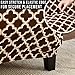 Home Fashion Designs Printed Twill Arm Chair Slipcover. One Piece Stretch Chair Cover. Strapless Arm Chair Cover for Living Room. Brenna Collection Slipcover. (Chair, Chocolate)