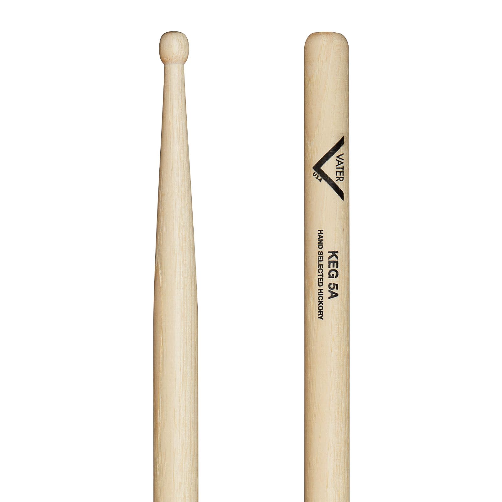 Vater - Keg 5A (Wood Tip) American Hickory Drumsticks - VHK5AW