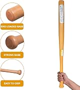 Crystals Wooden Baseball Bat 29 Inch Outdoor Training for Adults & Kids view 3
