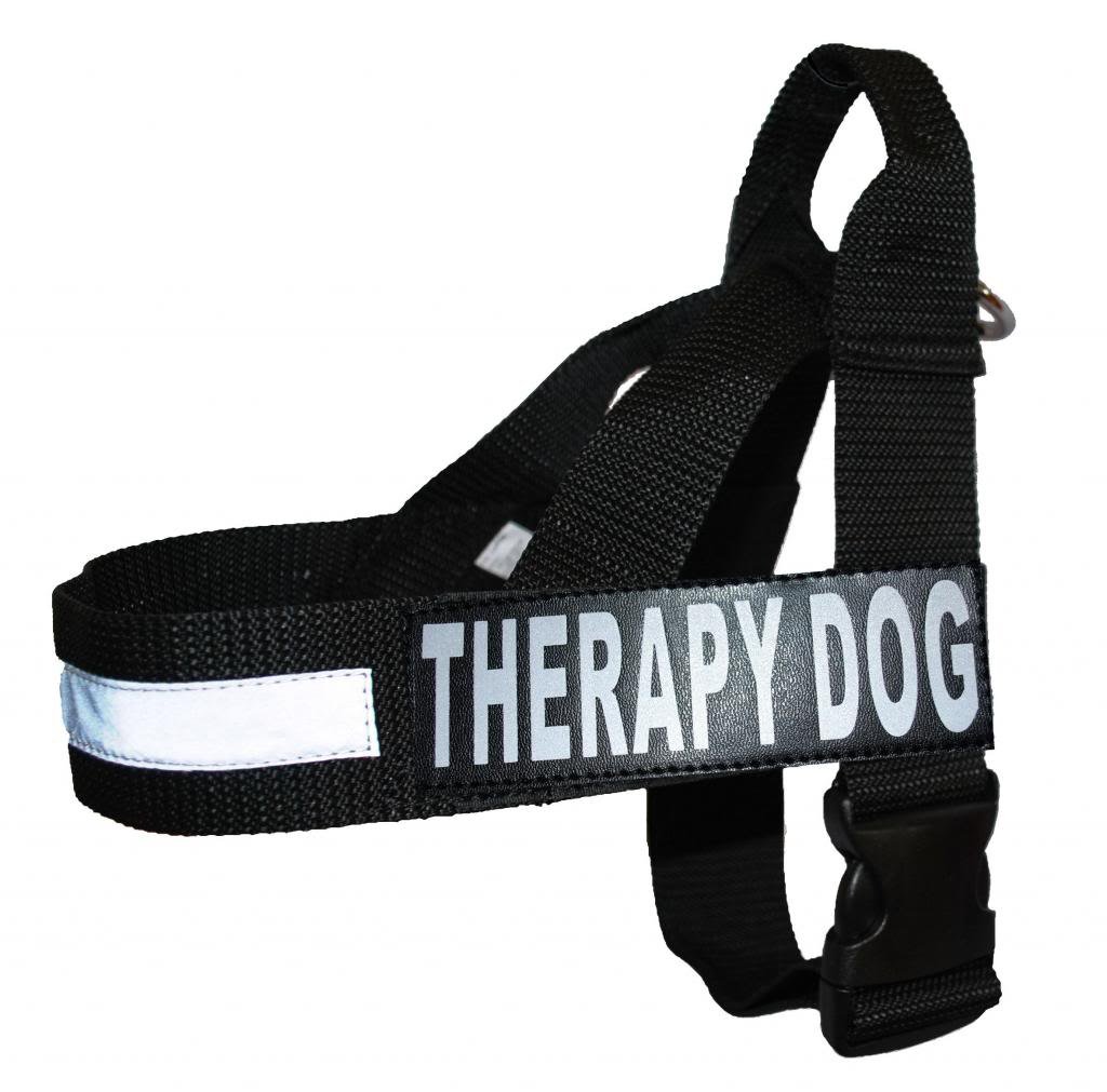 Therapy Dog Nylon Service Dog Harness No Pull Guide Assistance Comes with 2 Reflective Therapy Dog Removable Patches. Please Measure Your Dog Before Ordering.