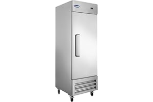 CHUMART 27" W Commercial Refrigerator Single Door 23 Cu.ft Commercial Fridge Fan cooling Stainless Steel Reach-in Refrigerator with Digital Thermostat for Restaurant, Bar, Commercial Use, etc