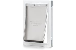 PetSafe Freedom Aluminum Pet Door for Dogs and Cats, Medium, White, Tinted Vinyl Flap