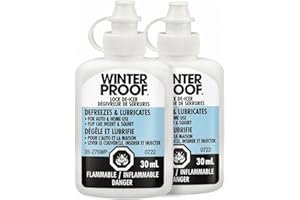 Winter Proof, Lock De-Icer, Lubricant with Injection Tip, 2-in-1 Formula for Auto, Home use and Padlocks, 30ml (2)