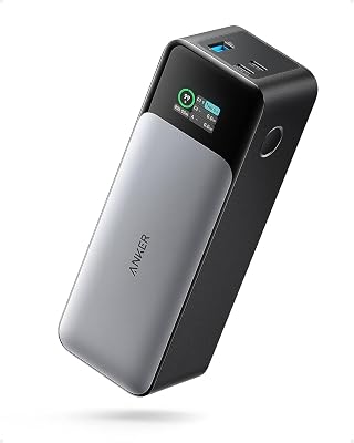 Anker power bank quick charge 737, carregador portátil de 24.000 mah com 3 portas, 140 w, compatível com iphone série 15, samsung, macbook, etc.