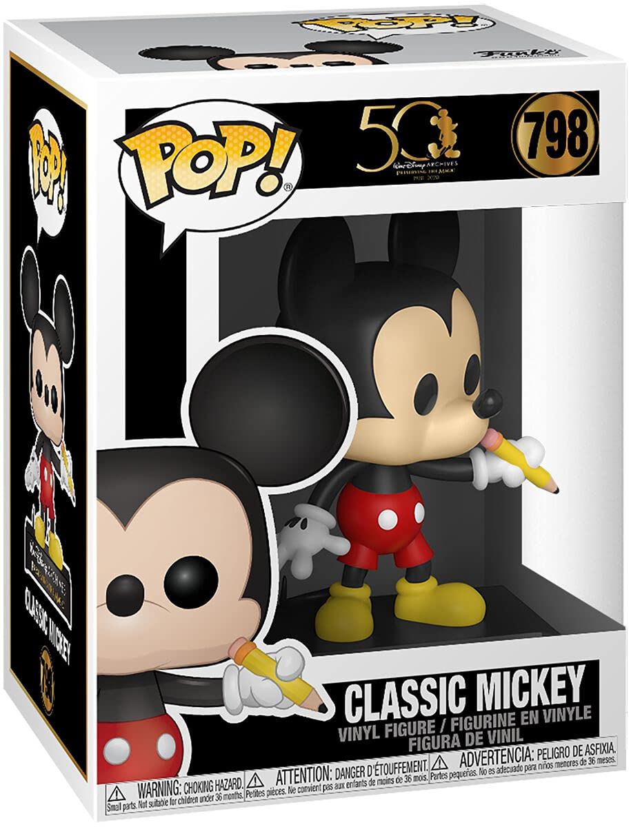 Funko POP! Disney: Archives-Classic Mickey Mouse - Mickey Mouse - Collectable Vinyl Figure - Gift Idea - Official Merchandise - Toys for Kids & Adults - TV Fans - Model Figure for Collectors