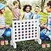 Etna Giant Wooden 4 in a Row Board Game Set - 4 Connect Fun Family Game for Backyard, Lawn, Game Room, Indoor/ Outdoor Parties. Includes Portable Carrying Bag (23.5 Wide 19.75 High)