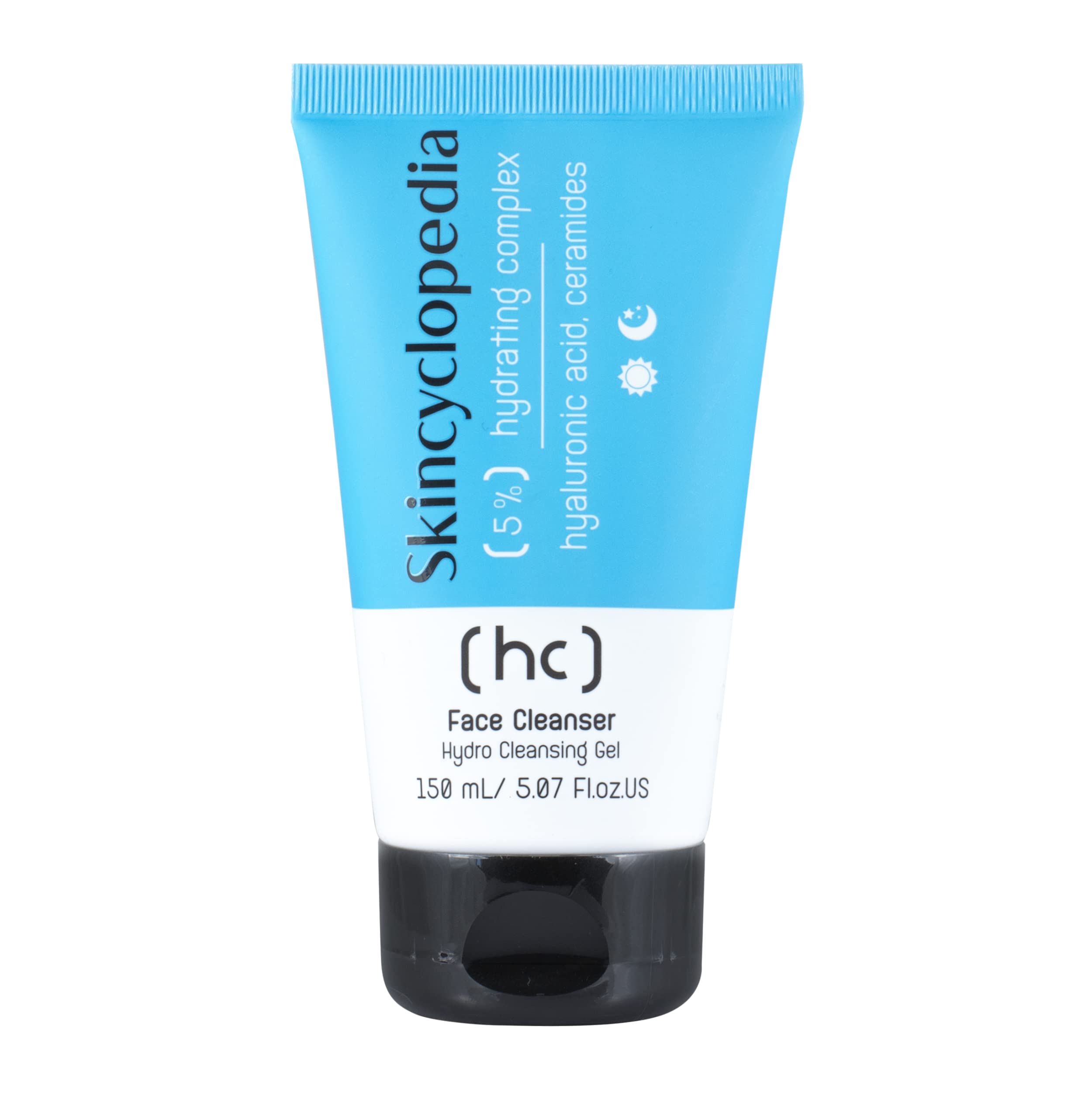 Skincyclopedia Face Wash for Dry Skin with 5% Hyaluronic Acid, Ceramides and Niacinamide - Hydrating Face Cleanser and Make Up Remover - Also Suitable for Normal and Sensitive Skin, 150ml