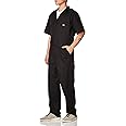 Dickies mens Flex Short Sleeve Work Utility Coveralls, Black, Large US