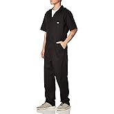 Dickies Mens Flex Short Sleeve Work Utility Coveralls, Black, 2X US