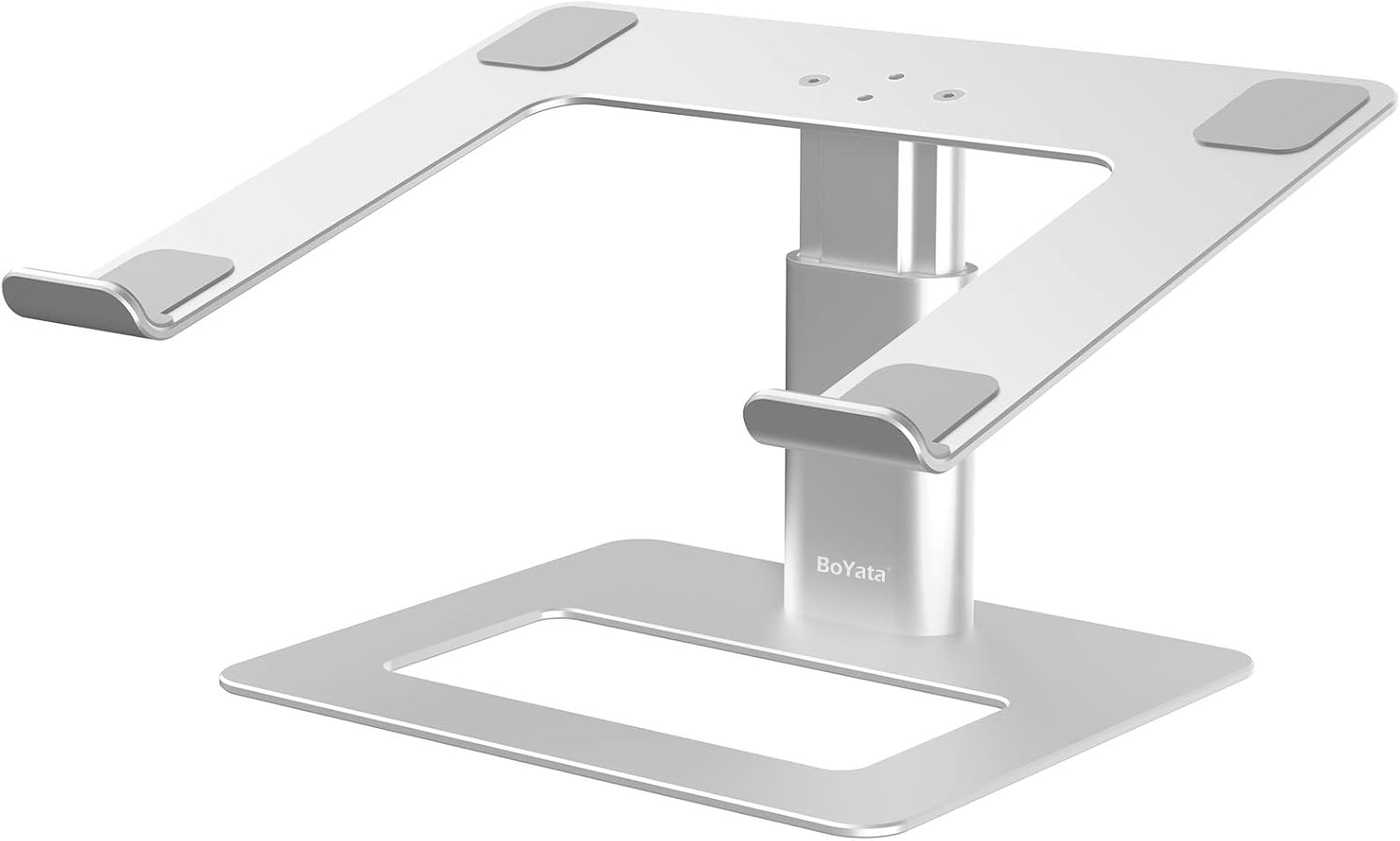BoYata Laptop Stand, Height Adjustable Ventilated Laptop Holder, Notebook Stand Compatible with 10-17'' MacBook Pro/Air, Dell