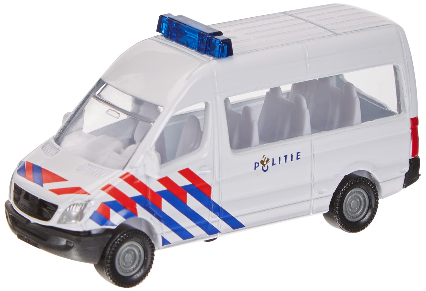 Siku 0806003 Police Transporter Netherlands Metal/Plastic White/Blue Towing Hitch Toy Car for Children