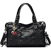 MOPOVO Crossbody Bag for Women,Large Vintage Washed Leather Handbag Purse,Y2K Summer Hobo 2025 Shoulder Work Bags