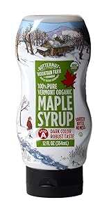Butternut Mountain Farm 100% Pure Organic Maple Syrup From Vermont, Grade A (Prev. Grade B), Dark Color, Robust Taste, All Natural, Easy Squeeze, 12 Fl Oz