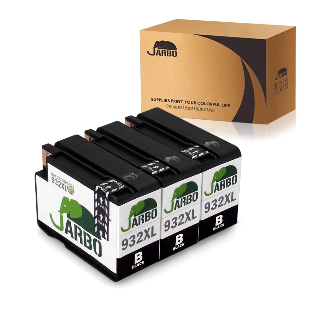 JARBO Compatbile Ink Cartridge Replacement for HP 932XL High Yield, 3 Black, Compatible with HP Officejet 6700 HP Premium 6600 6100 7110 7610 7612 Printer
