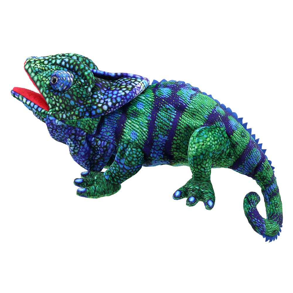 Large Creatures - Chameleon Hand Puppet (Blue-Green)
