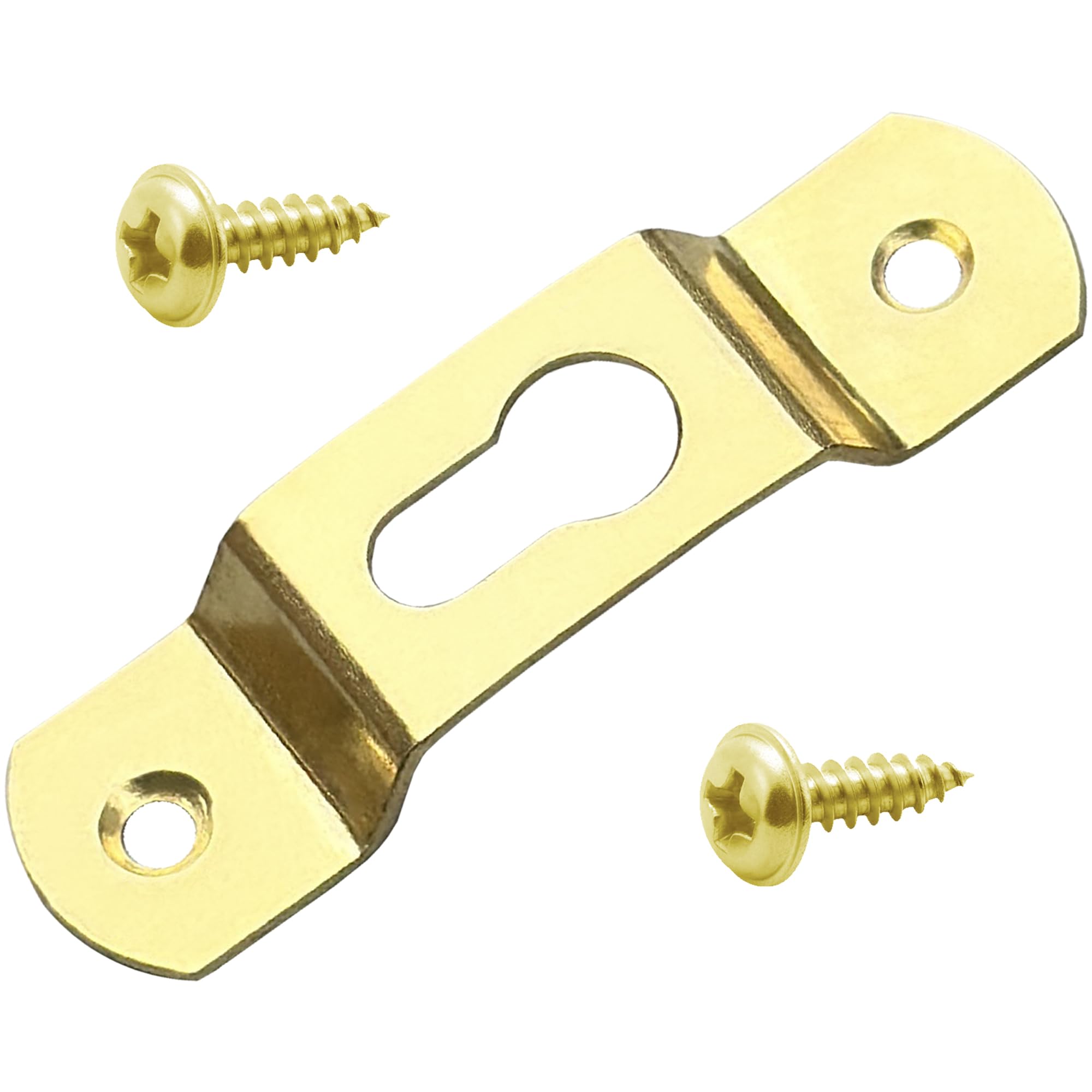 30 PCS Picture Hanging Plate,Keyhole Hangers with Screws,Pegs for Photo Frames (Gold)