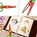 E-More Safe Paper Decorative Edging Scissors Scrapbooking Edger Scissors Art Creative Crafts Scissors Wave Edge Cutters Great for Teachers Students Kids Design (6 Pack)