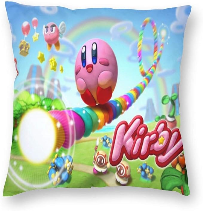 BAbaonmBA Kirby_Rainbow_Curse Soft Sofa Hold Pillow Pillowcase Cushion Throw Square