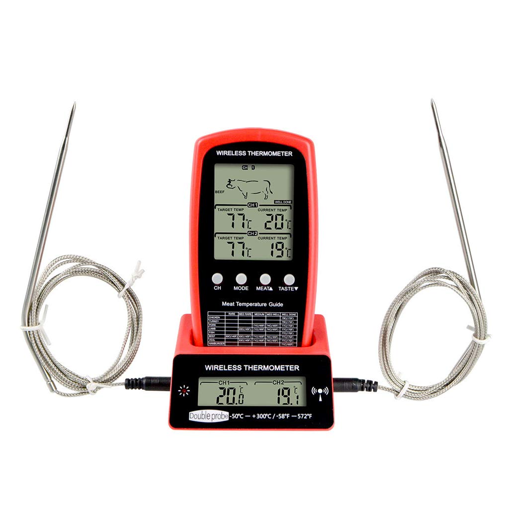 Amazon.de ShiftX4 Digitales GrillThermometer, kabellos, für Küche