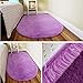 YJ.GWL Oval Fluffy Area Rugs for Bedroom and Living Room Shaggy Cute Plush Nursery Carpet for Kids Baby Girls Bedroom and Dorm Fuzzy Home Decor Carpet 2.6' X 5.3' Purple