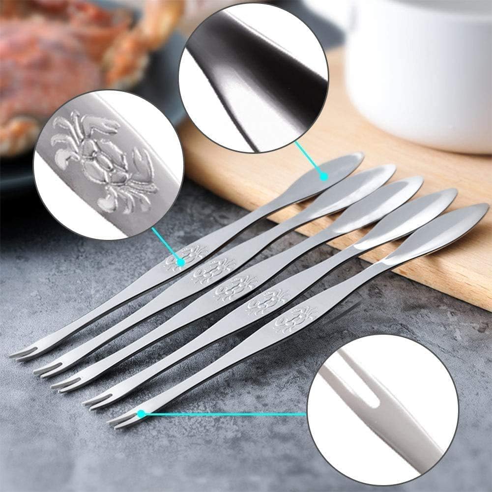 12 Pack Sturdy Crab Crackers and Tools Kit, Dishwasher Safe Seafood Tools Set, Crab Crackers, Lobster Shell Knife, Crab Leg Picks, Crab Bibs Disposable, Stainless Steel Nut Cracker Set, Kitchen Tools: Kitchen & Dining