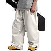 GSOU SNOW Men Women Snow Pants Baggy Snowboard Pant Ski Loose Waterproof Windproof Warm for Winter