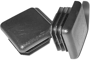 SB DISTRIBUTION LTD. 10 Pack: (1-1/4", 10-14 Ga) Square Black Plastic Plug, Tubing End Cap, Furniture Chair Glide Inserts | Fencing Post End Inserts 1.25 Inch OD Plugs | by SBD