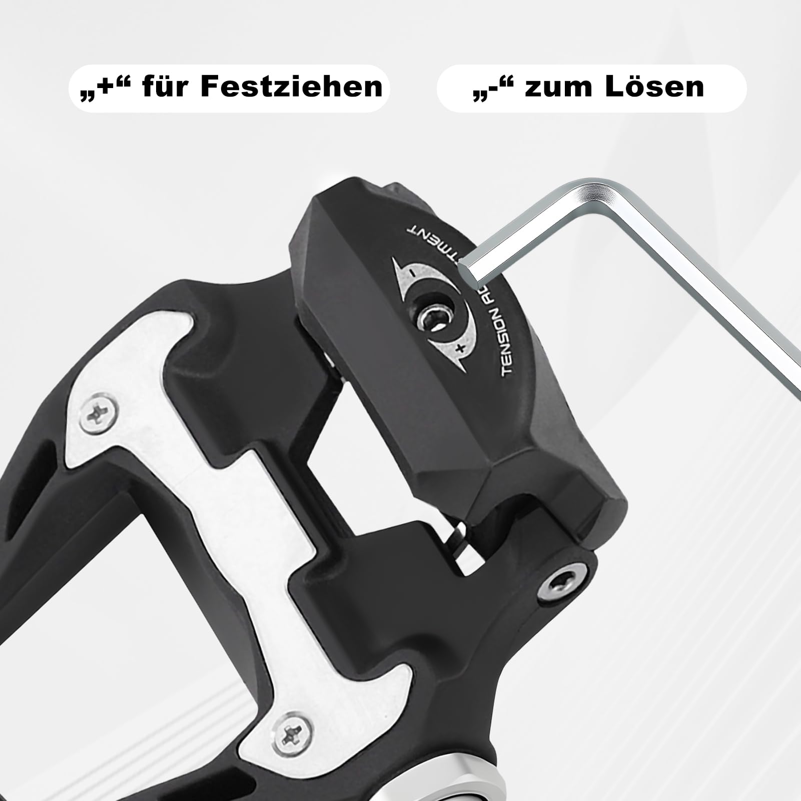 Topiky Fahrradpedale mit -SL System, R21 Self Locking Clipless Fahrradpedale mit Cleats Set, sl pd-rs500 Pedal, Aluminiumlegierung, 9x10CM Rennradpedale, Cleats und Montagematerial 6