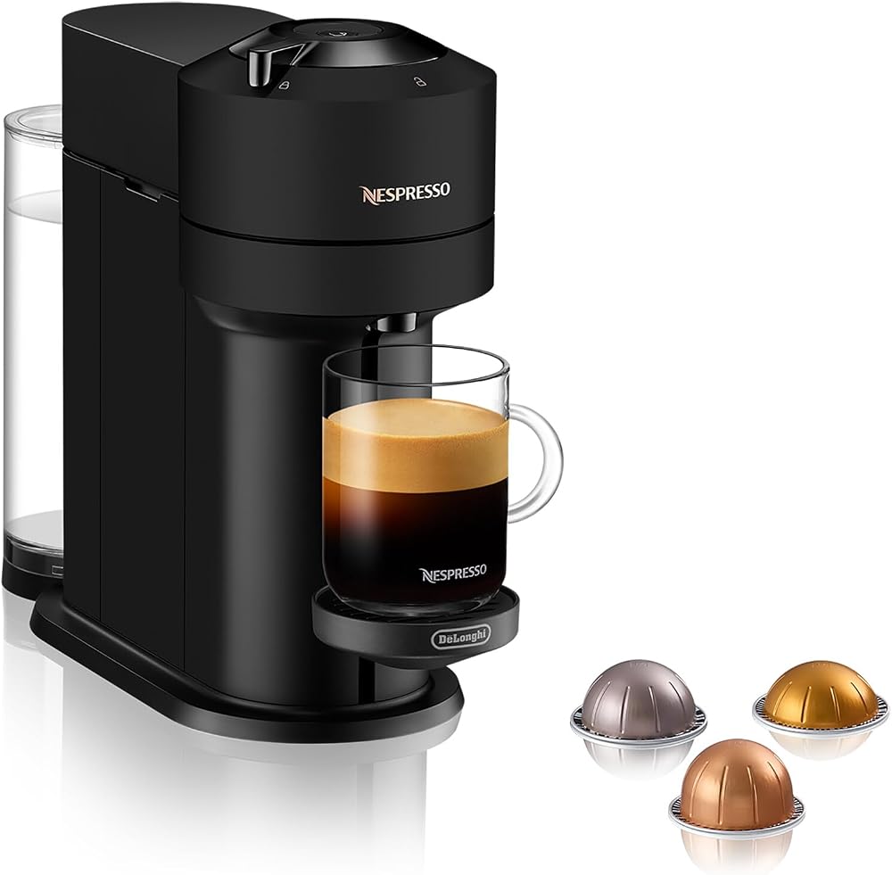 Nespresso Vertuo Next ENV120.BM Matt Black Capsule Coffee Machine 7 Cup Sizes
