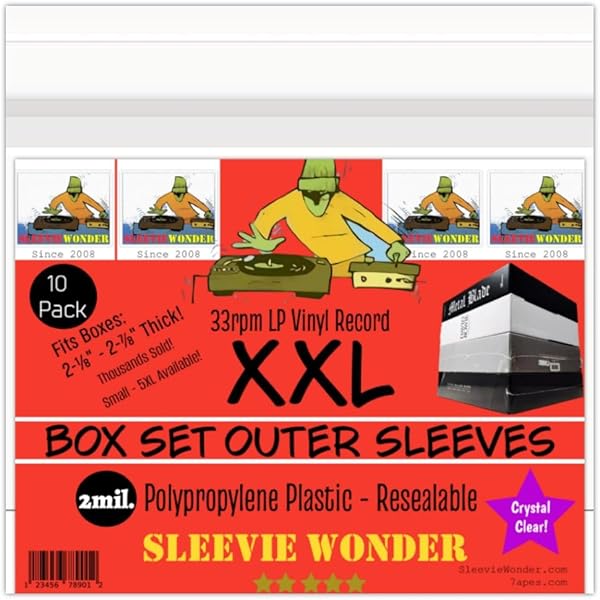 Amazon.com: UHQR Box Set Sleeves (x5) 4mil + Flap for 33rpm