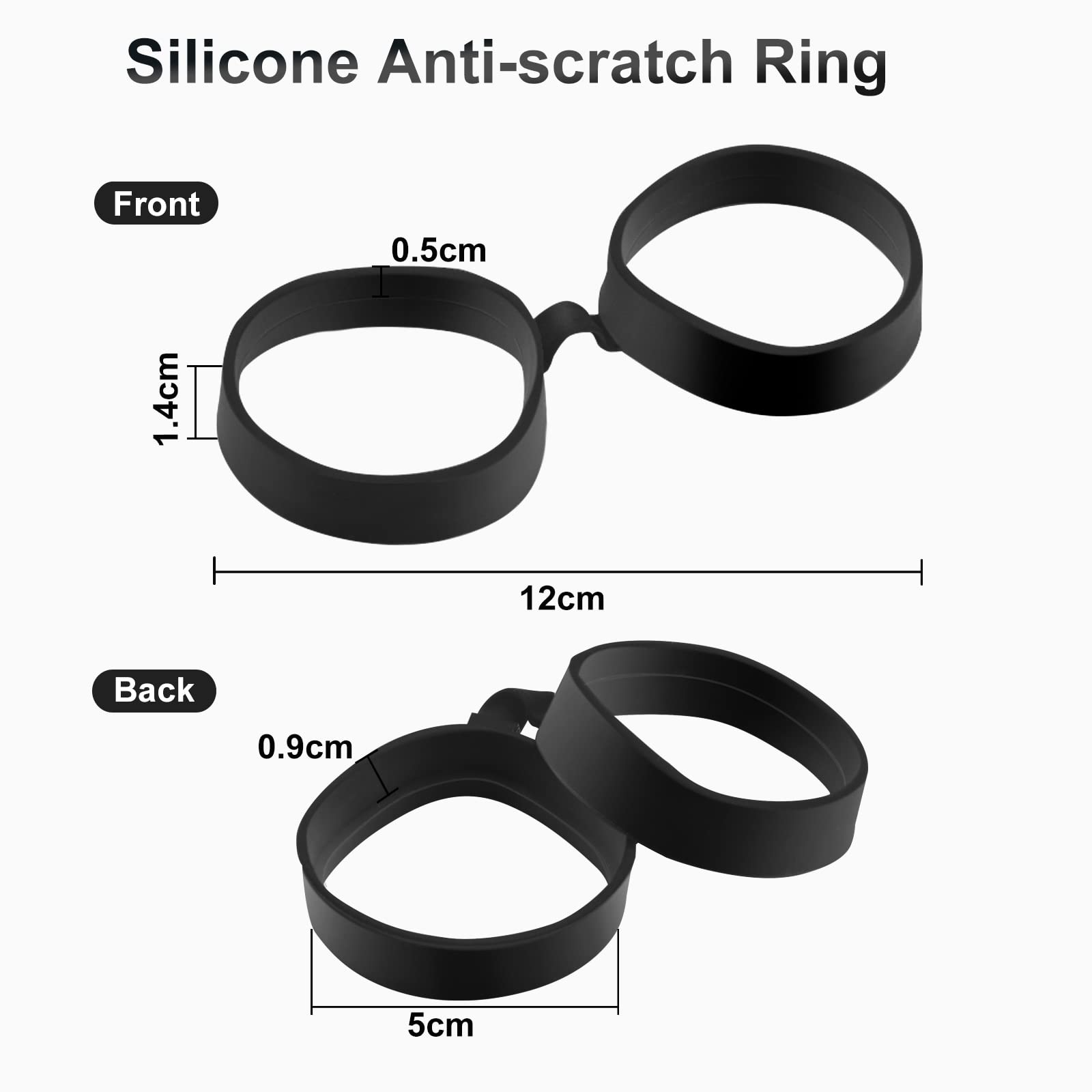 SUPERUS Lens Protector Compatible with Oculus/Meta Quest 2, Glasses Spacer - Anti-Scratch VR Accessories to Prevent Your Glasses from Scratching VR Lenses (Black)