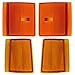 4 Piece Set Upper and Lower Signal Side Marker Lights Lamps Replacement for GMC Pickup Truck SUV