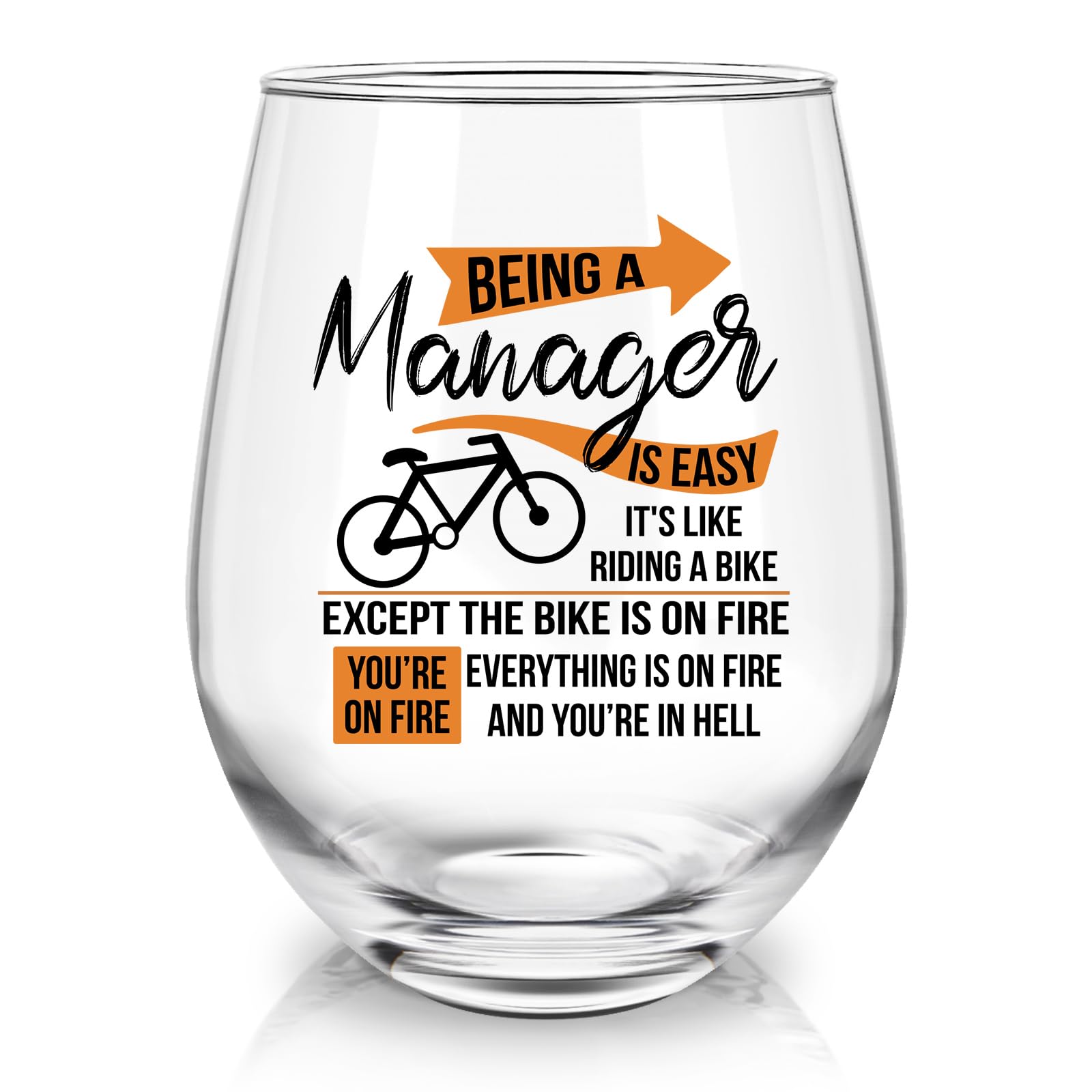 Joymaking Funny Boss Wine Glass - 17oz, Secret Santa Work Gift for Colleagues & Managers