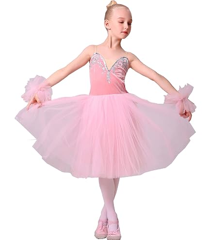 Amazon.com: ZX Girl's Camisole Skirted Leotard Ballet Sparkle Lace