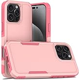 WOGROO for iPhone 16 Pro Max Case 6.9 inch,Shockproof, Strong and Durable Phone Protective Case, Pink